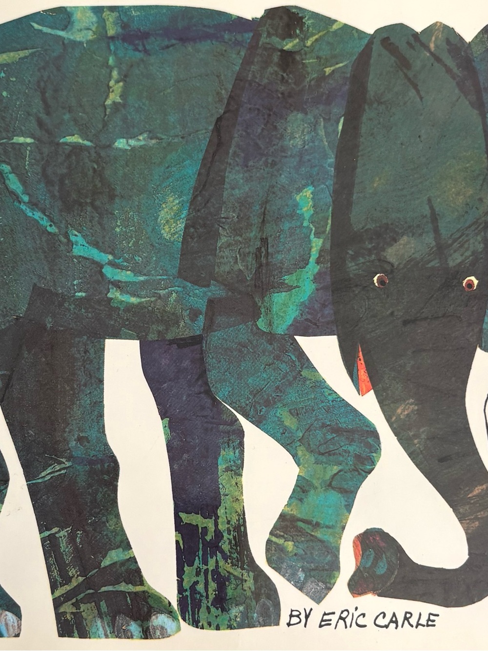Eric Carle Elephant Print in Teal and Green bundle